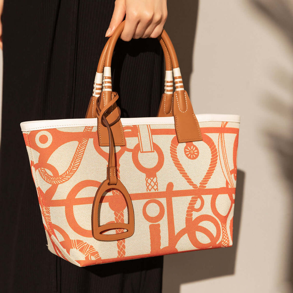 Colorful Abstract Top Handle Bag