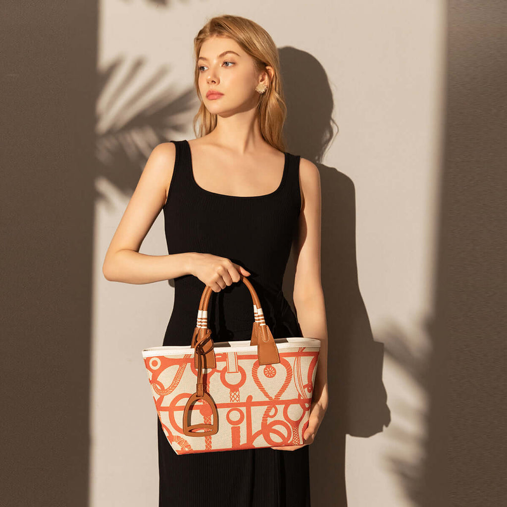 Colorful Abstract Top Handle Bag