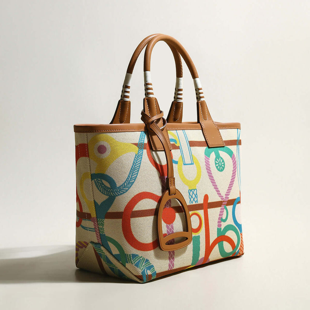 Colorful Abstract Top Handle Bag