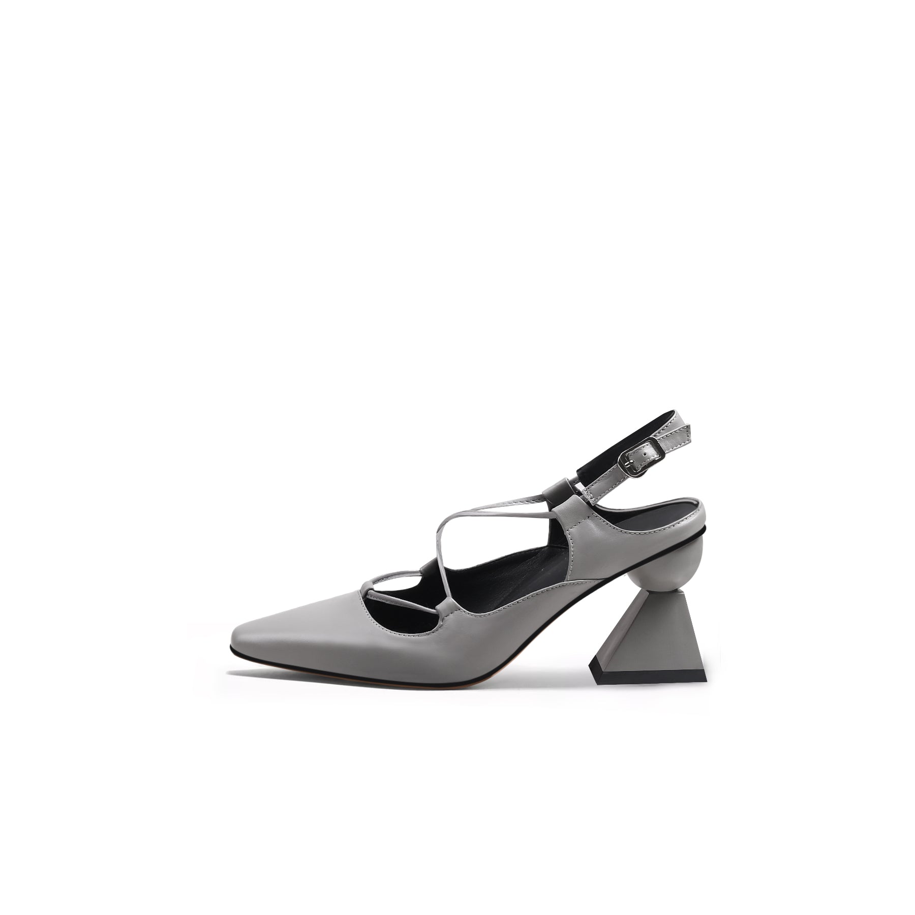 Multi-Strap Pointed Toe Block Heels