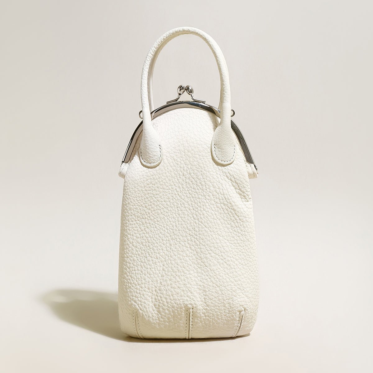 Whimsical Gourd Leather Ball Clasp Top Handle Bag